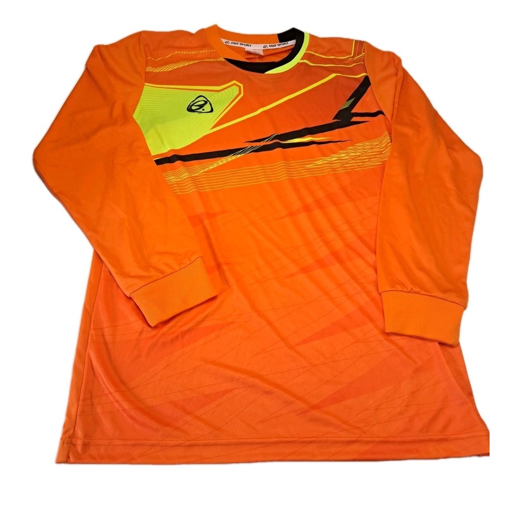 EGO Sport Running Shirt Mens‎ M Polyester Long Sleeve T-shirt  Orange NWT